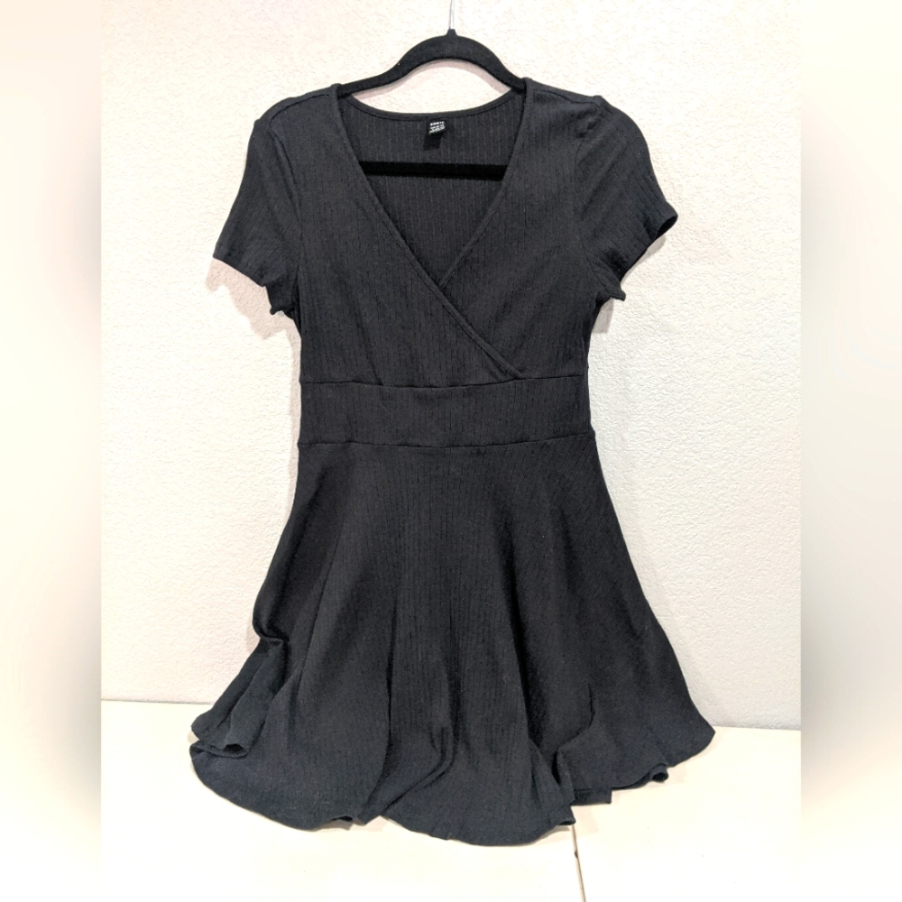 Women's Skater Black Dress Casual Fashion Dark Academia Goth Party